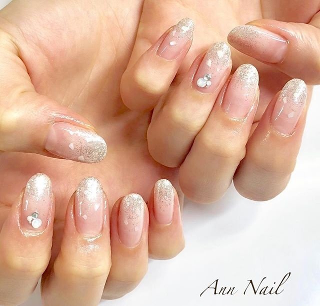 オールシーズン ブライダル ハンド シンプル グラデーション Ann Nailのネイルデザイン No 3627762 ネイルブック