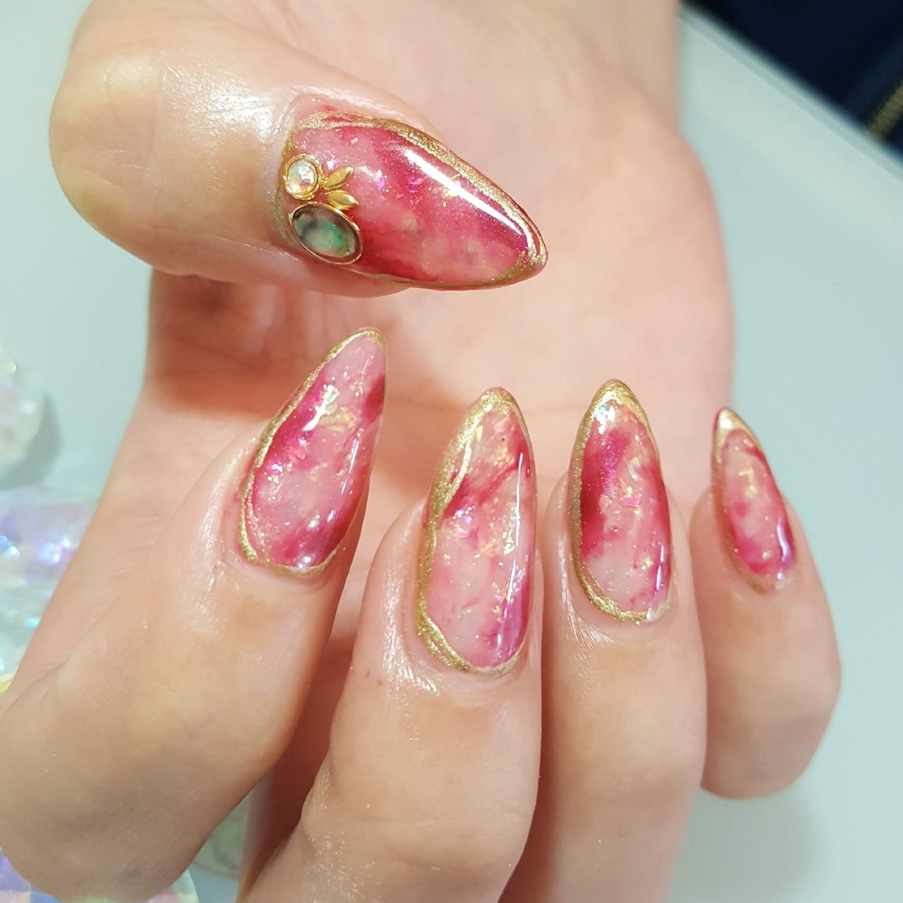 秋 オールシーズン ハンド アンティーク 大理石 Lilasnail Ayaのネイルデザイン No ネイルブック