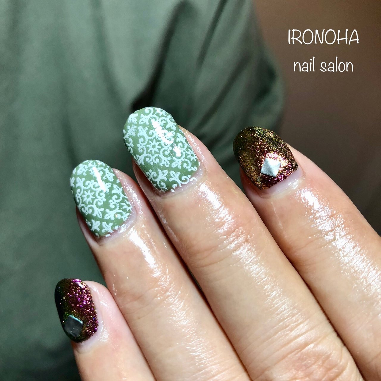 秋 冬 旅行 リゾート ハンド Ironoha Nailのネイルデザイン No