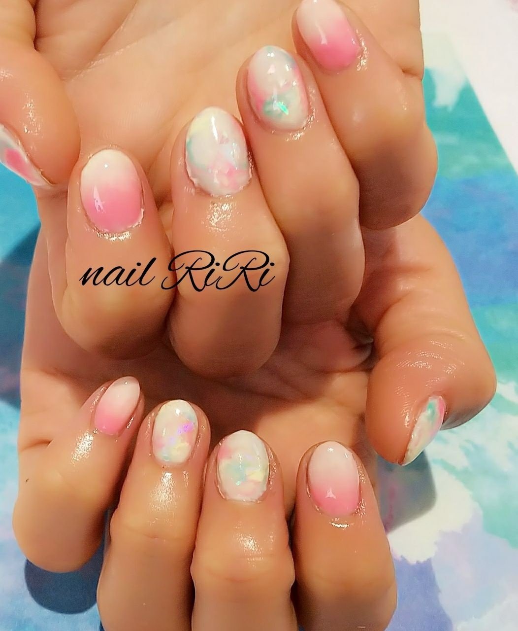 春 夏 ハンド グラデーション タイダイ Mitsudaのネイルデザイン No ネイルブック