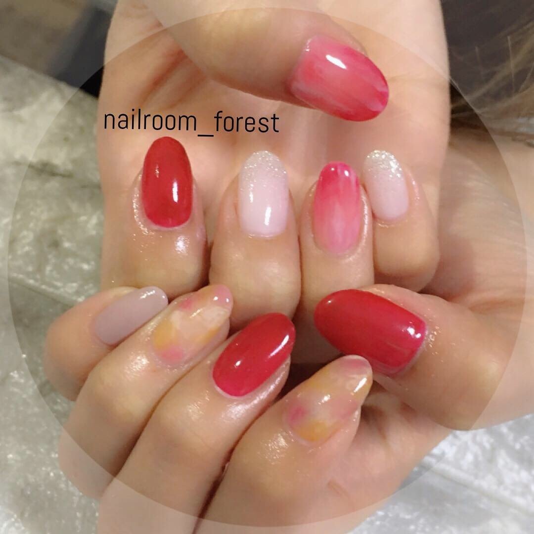 オールシーズン バレンタイン デート 女子会 ハンド Nailroom Forestのネイルデザイン No ネイルブック