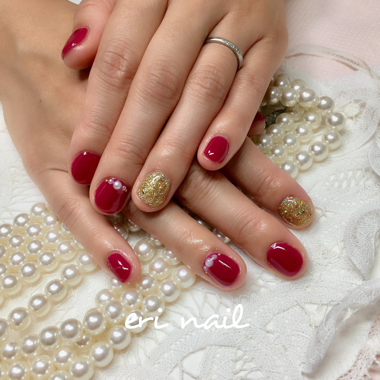 秋 冬 ハンド ワンカラー ボルドー 名古屋市天白区 自宅ネイルサロン Eri Nailのネイルデザイン No ネイルブック