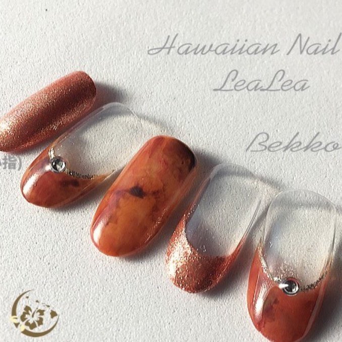 秋 冬 ハンド フレンチ ラメ Lealea Nailのネイルデザイン No ネイルブック