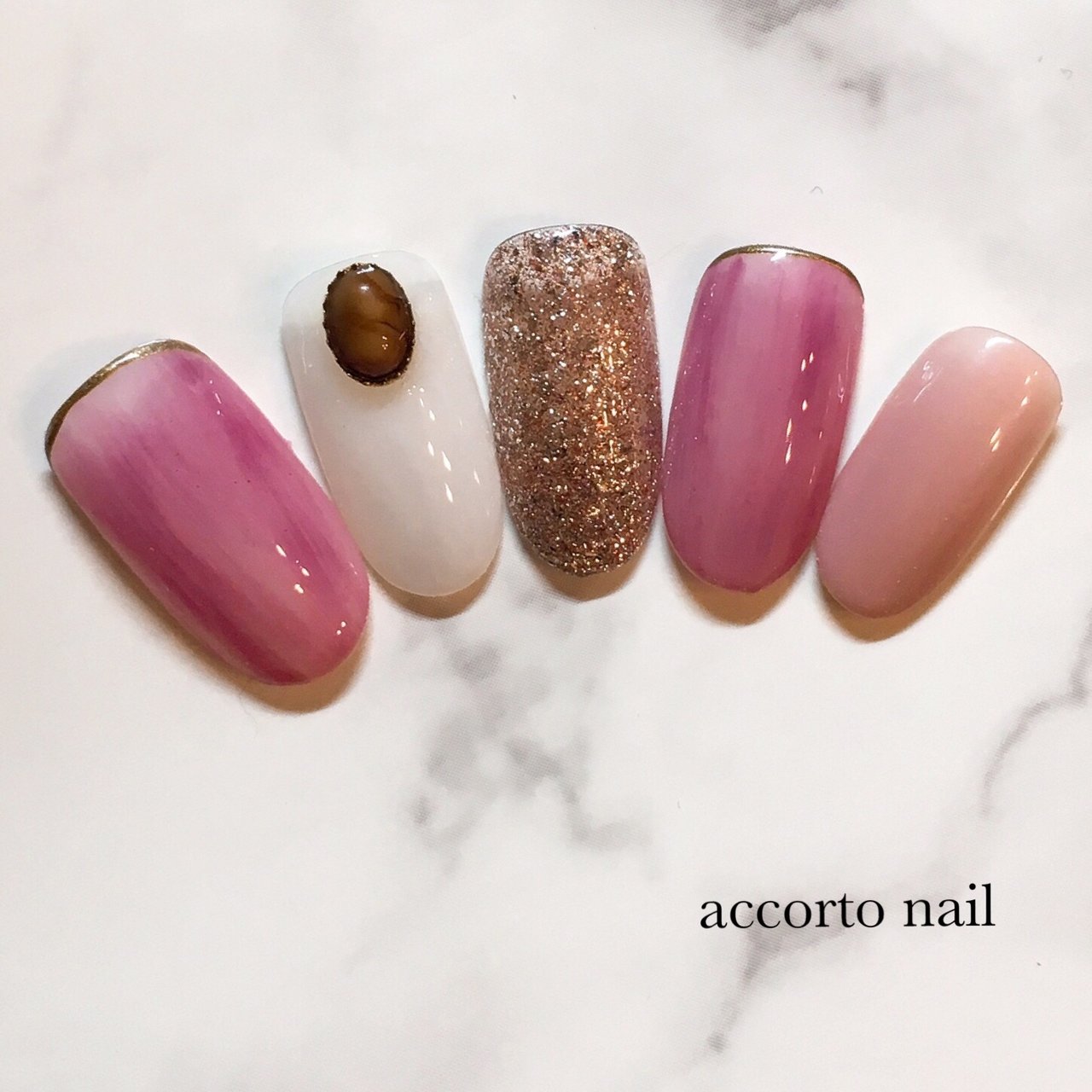 秋 冬 ハンド ワンカラー タイダイ Accortoのネイルデザイン No ネイルブック