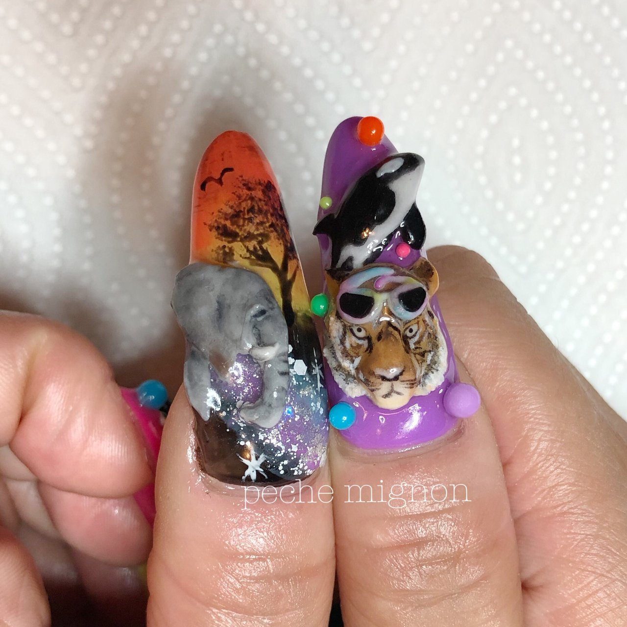 オールシーズン ハンド 3d スーパーロング カラフル Eriのネイルデザイン No ネイルブック