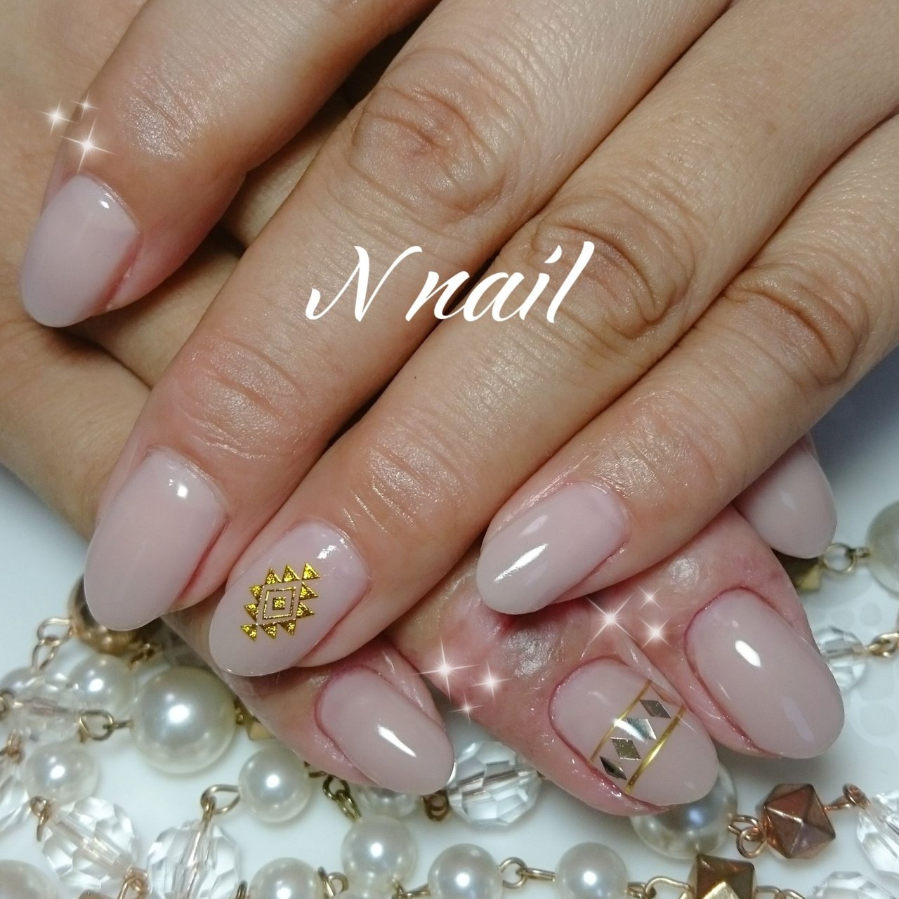 オールシーズン シンプル ネイティブ クリア グレージュ N Nailのネイルデザイン No ネイルブック