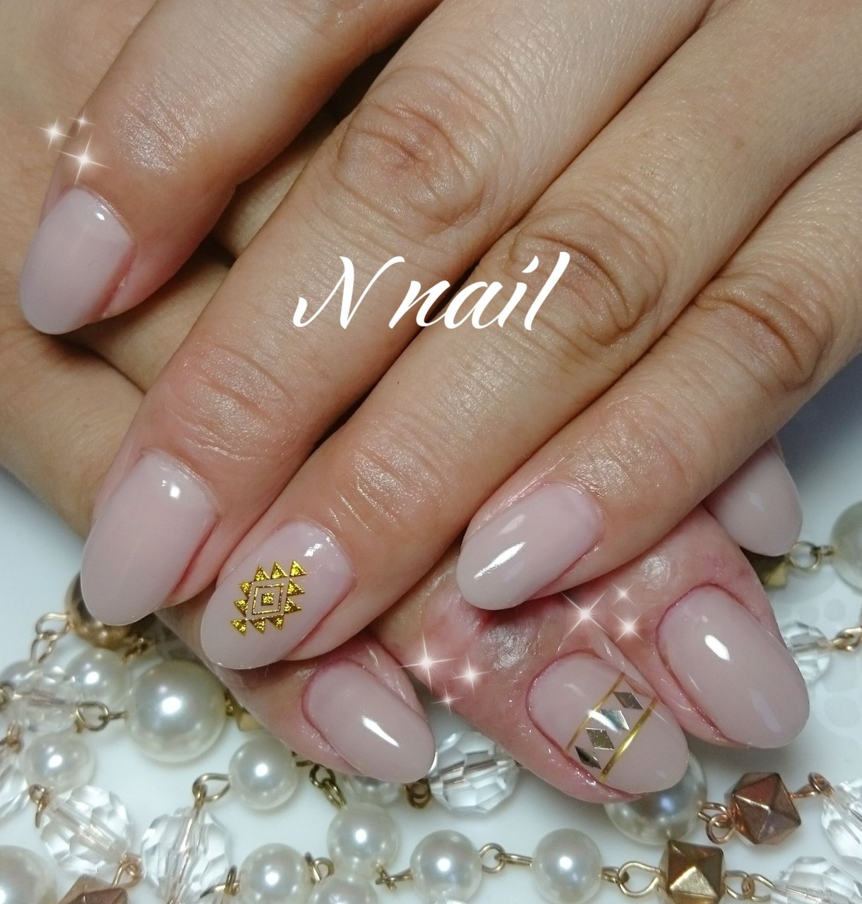 オールシーズン シンプル ネイティブ クリア グレージュ N Nailのネイルデザイン No ネイルブック