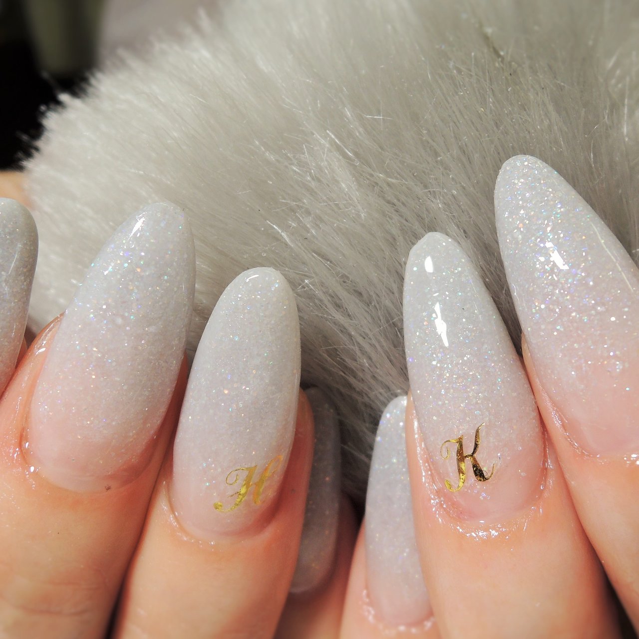 オールシーズン ハンド シンプル ロング グレー Malissaのネイルデザイン No ネイルブック