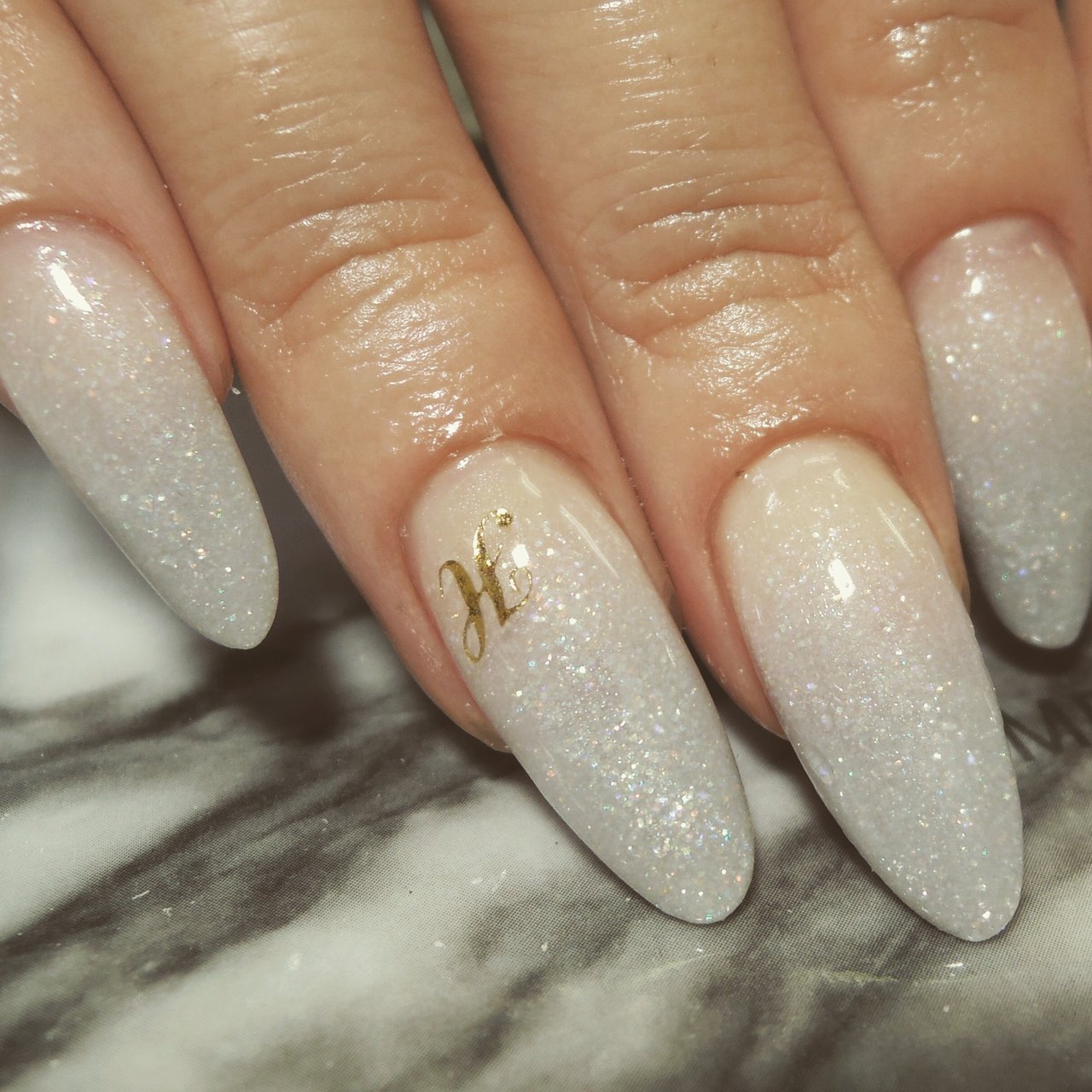 オールシーズン ハンド シンプル ロング グレー Malissaのネイルデザイン No ネイルブック