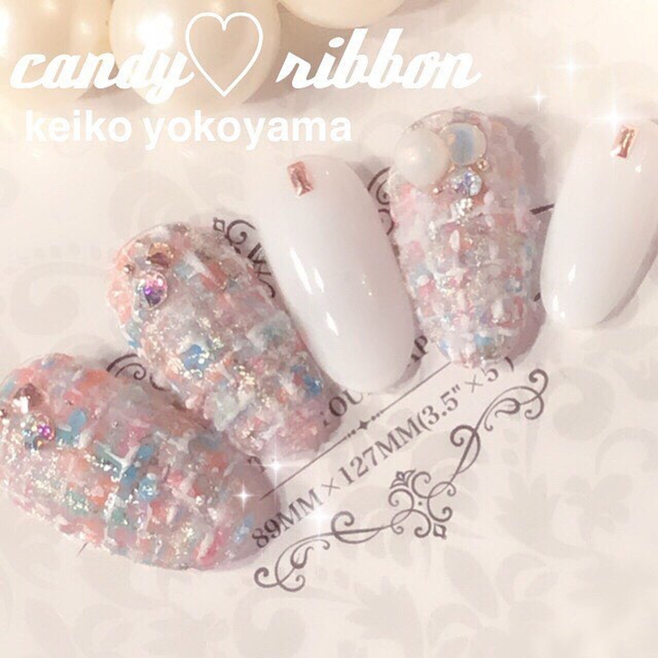 秋 冬 パーティー デート ハンド Candy Ribbonのネイルデザイン No ネイルブック