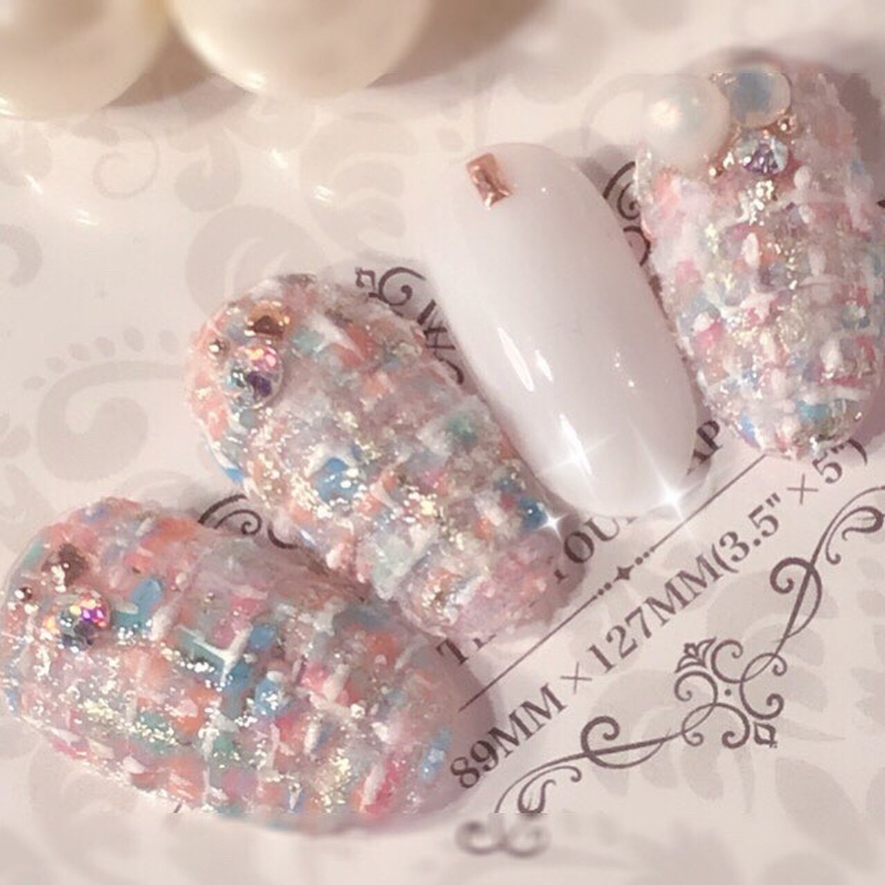 秋 冬 パーティー デート ハンド Candy Ribbonのネイルデザイン No ネイルブック