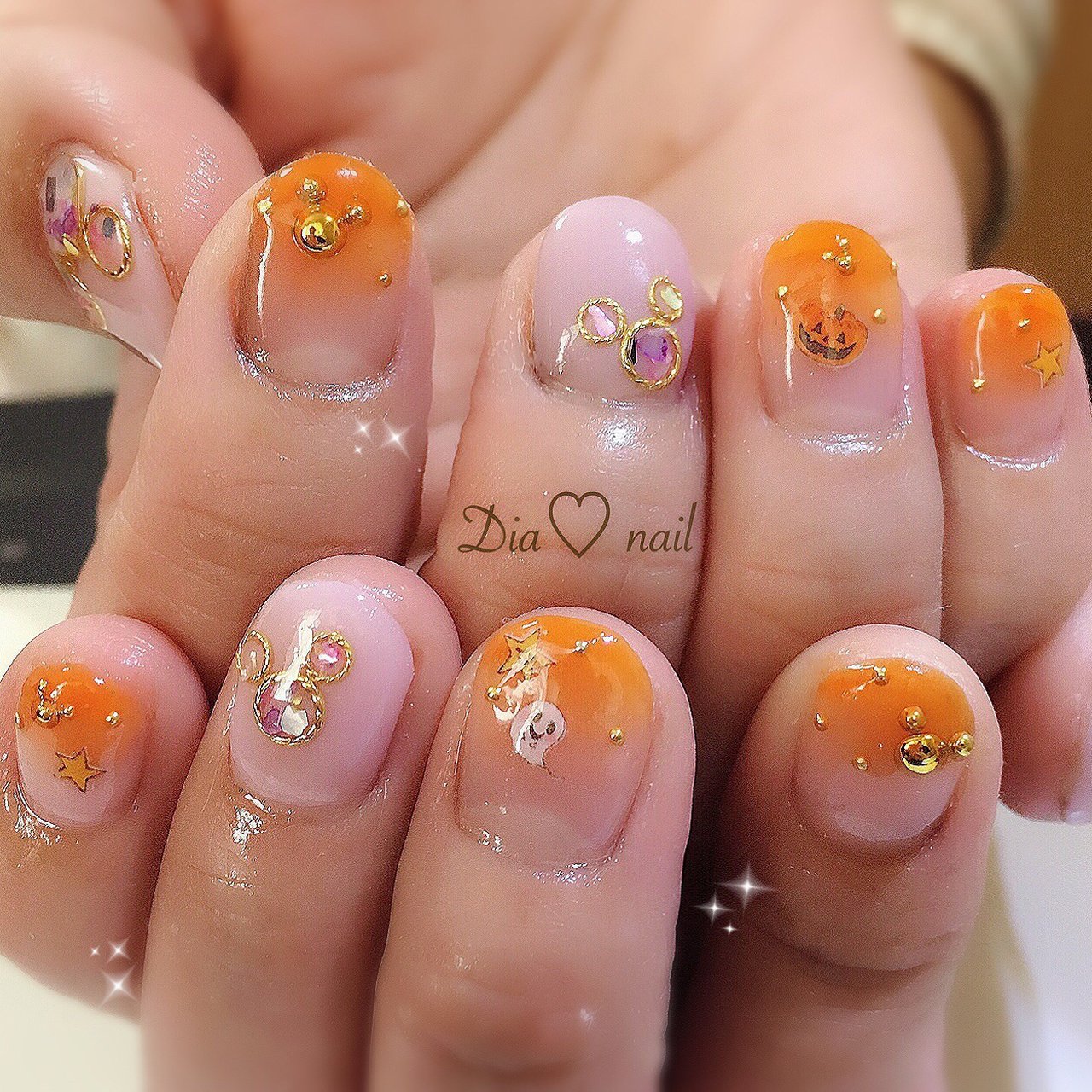 秋 ハロウィン オフィス パーティー ハンド 自宅サロンdia Nailのネイルデザイン No ネイルブック