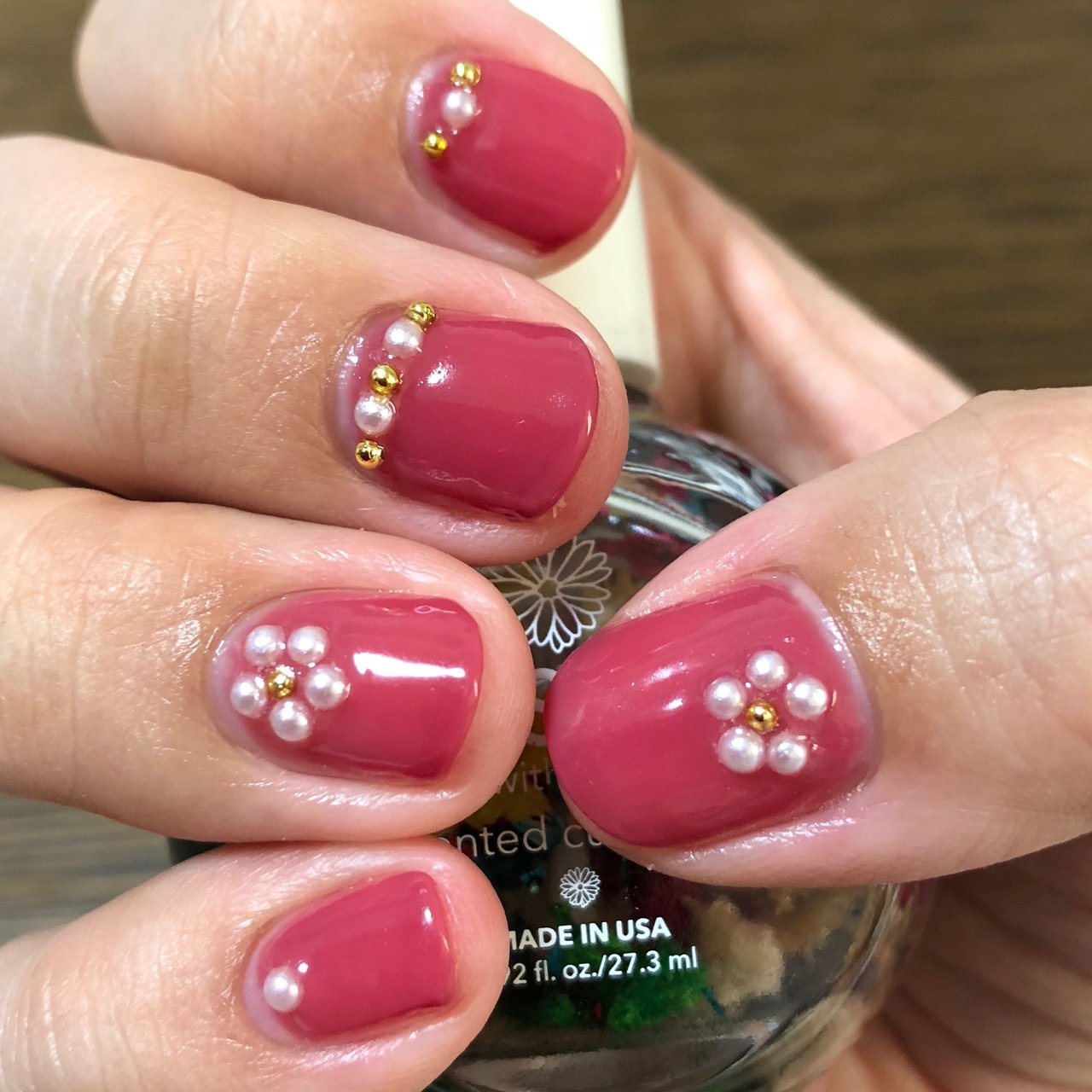 オールシーズン ハンド シンプル パール ショート Na Coのネイルデザイン No ネイルブック