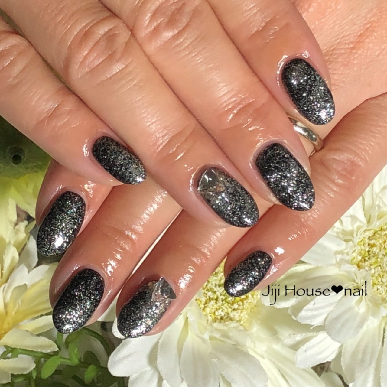 ハンド/シンプル/ラメ/大人/ロング - anjimonji256のネイルデザイン[No