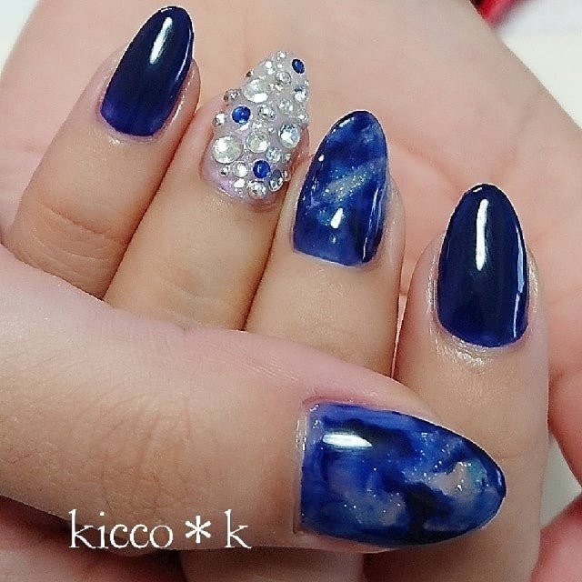 秋 冬 ハンド ワンカラー タイダイ Kicco K Nailのネイルデザイン No ネイルブック