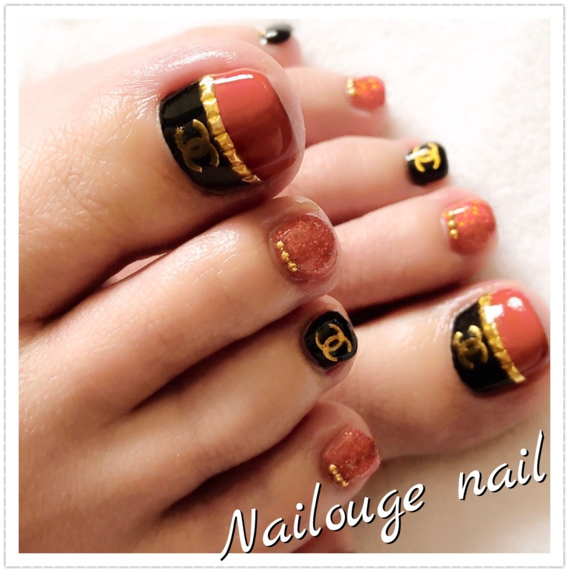 秋 冬 デート 女子会 フット Nailsalon Nailougeのネイルデザイン No ネイルブック