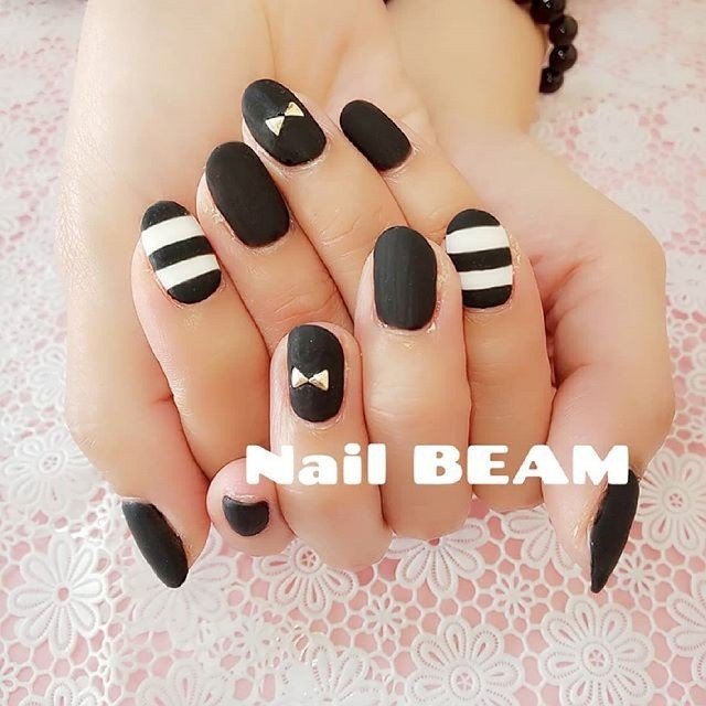 秋 冬 オールシーズン シンプル ボーダー Nailbeamのネイルデザイン No 3662992 ネイルブック