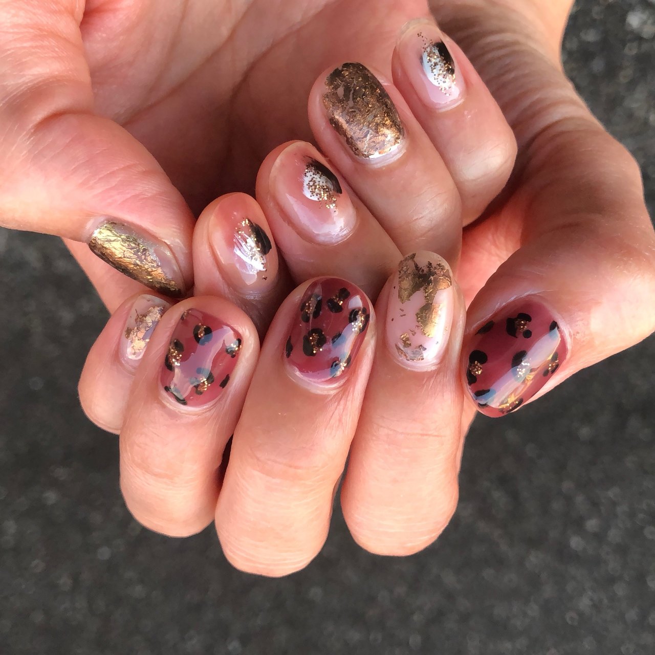 秋 冬 ハンド ショート ブラウン Ingnailのネイルデザイン No ネイルブック