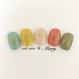 ワイヤームーミンネイルのネイルデザイン ネイルブック