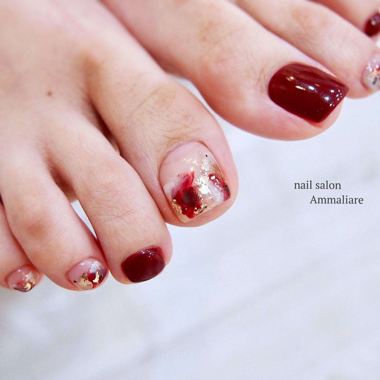 秋 冬 オールシーズン 卒業式 フット Ammaliareのネイルデザイン No ネイルブック