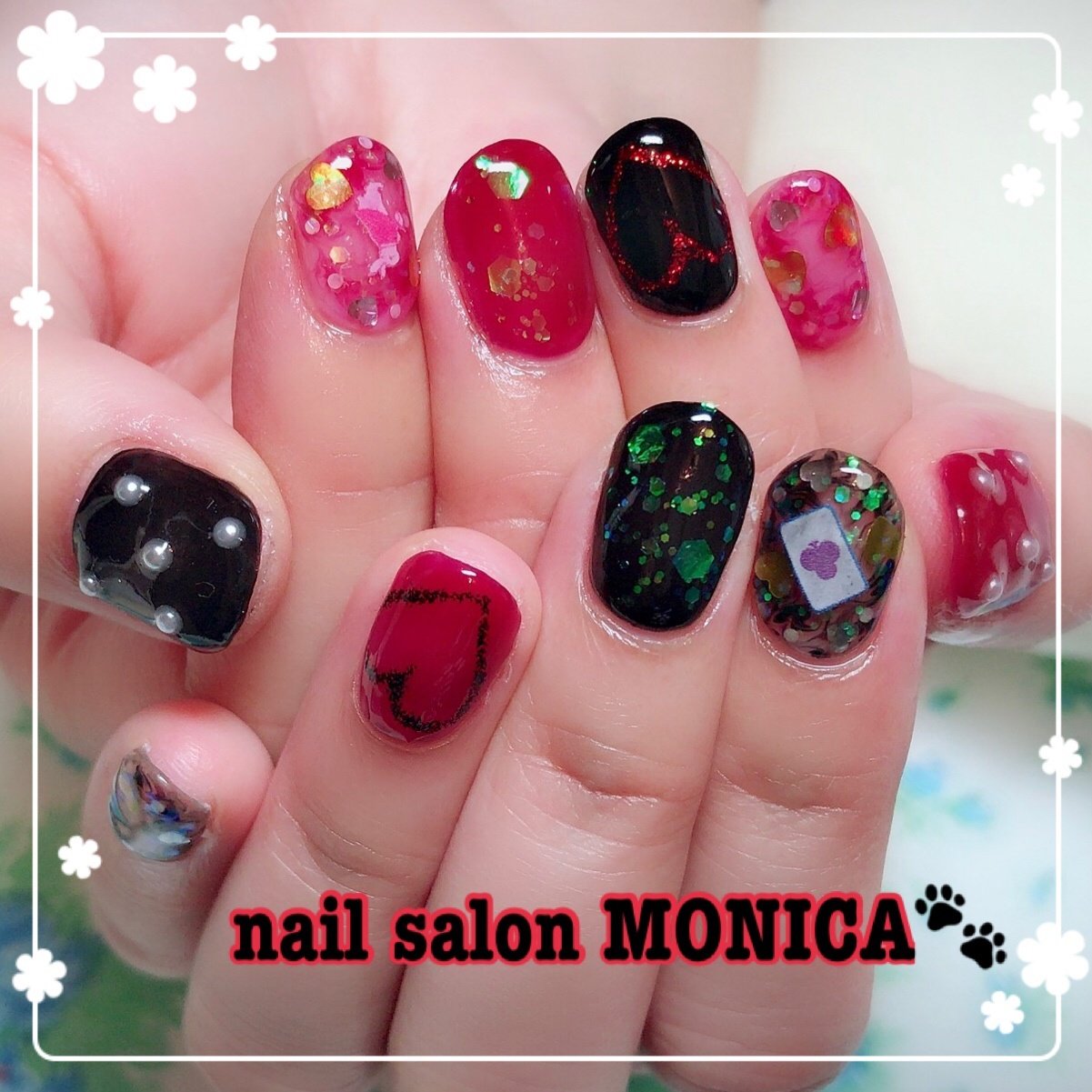 オールシーズン ハロウィン パーティー ハンド ハート Nail Salon Monica のネイルデザイン No ネイル ブック