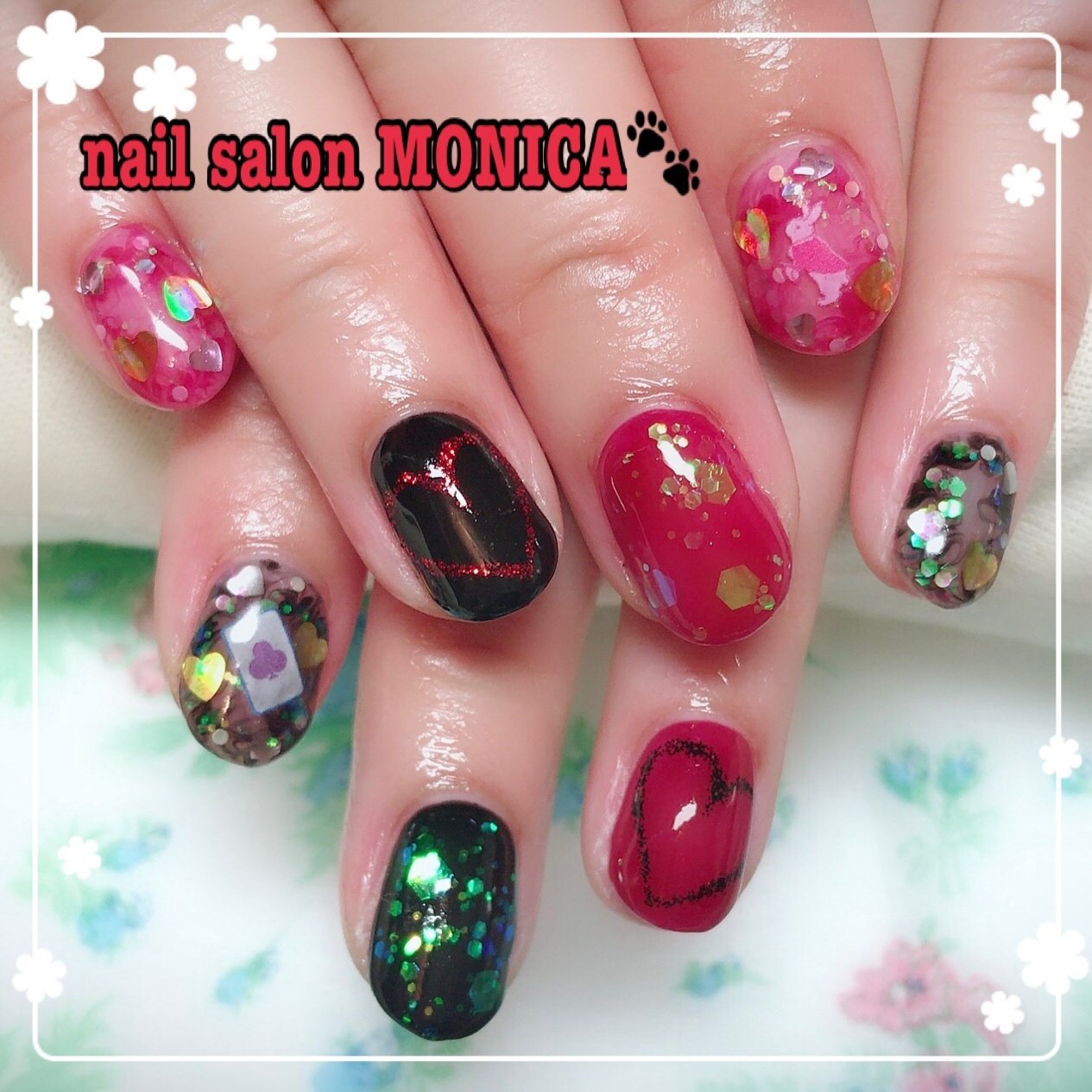 オールシーズン ハロウィン パーティー ハンド ハート Nail Salon Monica のネイルデザイン No ネイル ブック