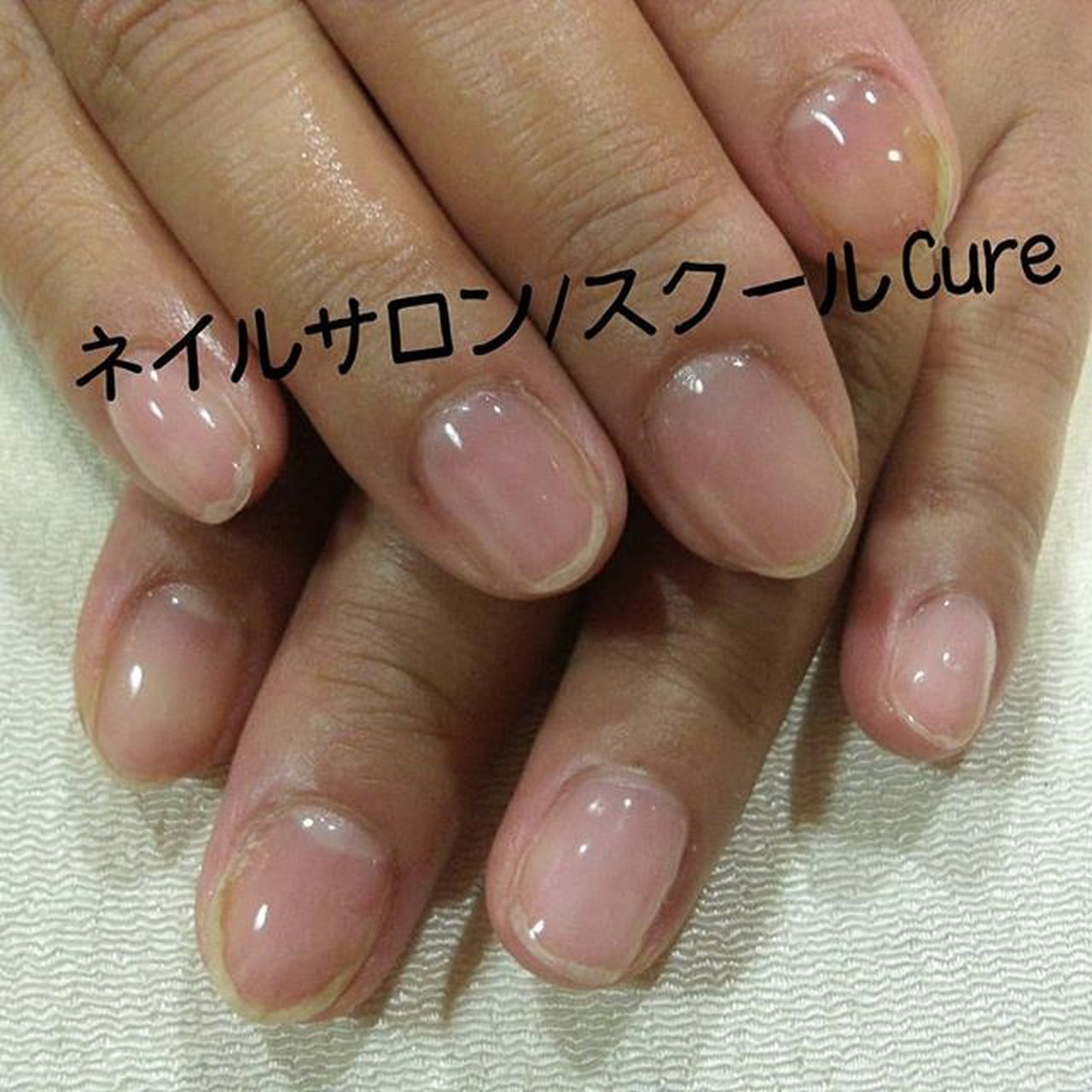 オールシーズン ハンド シンプル ショート クリア ネイルサロンcureのネイルデザイン No ネイルブック