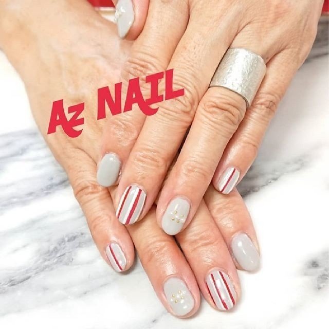 オールシーズン オフィス 女子会 ハンド シンプル Az Nailのネイルデザイン No ネイルブック