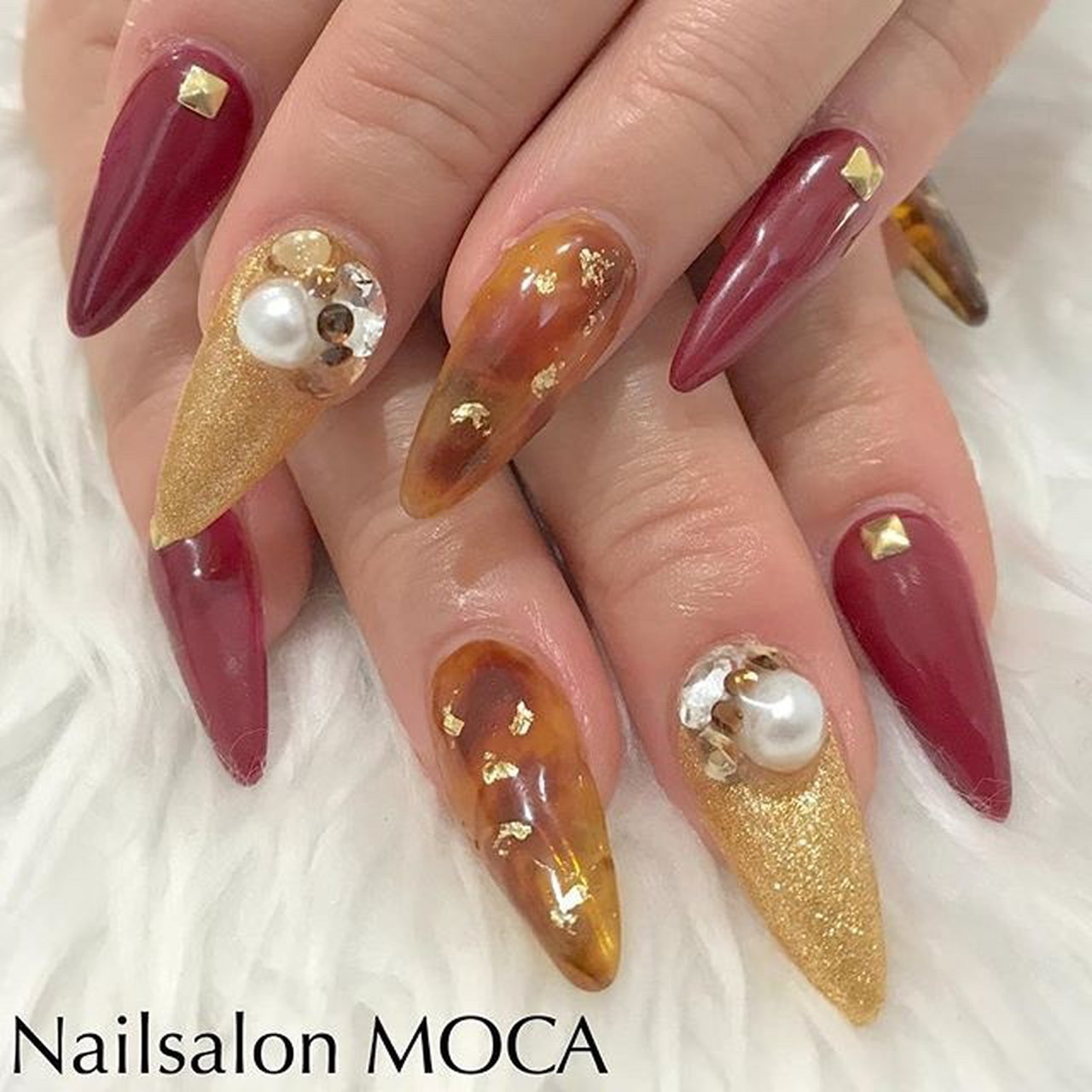 秋 冬 クリスマス デート ハンド Nail Salon Mocaのネイルデザイン No ネイルブック
