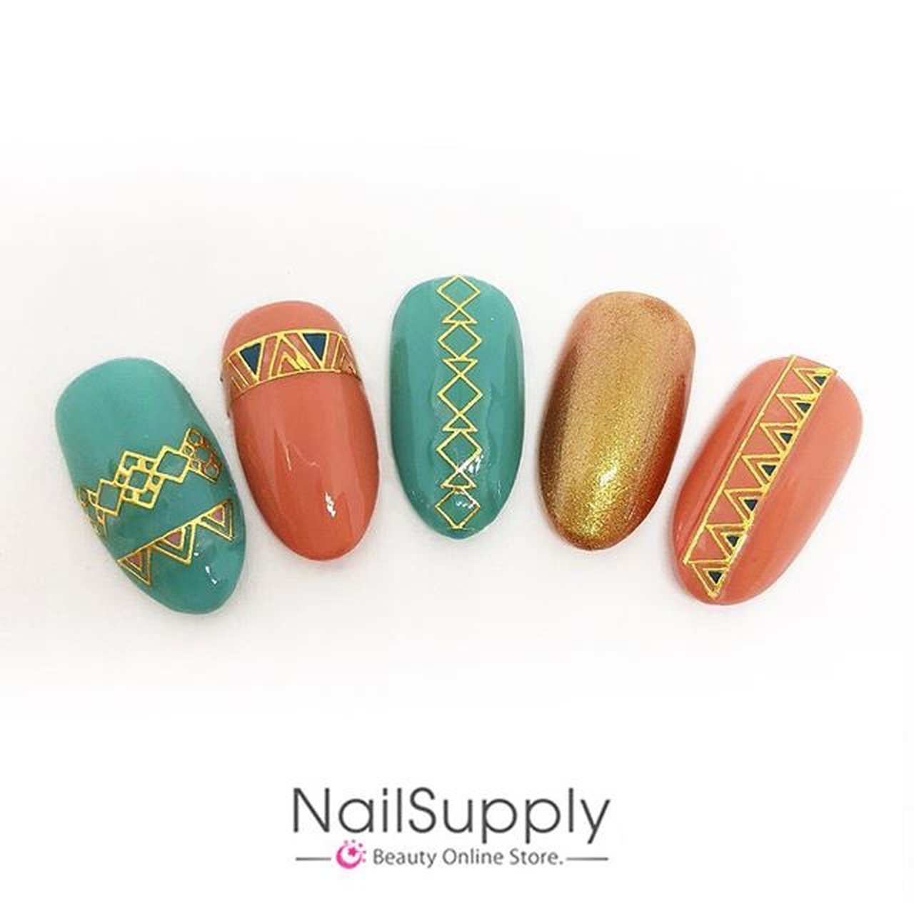 オールシーズン 海 デート 女子会 エスニック Nail Supply Japanのネイルデザイン No ネイルブック