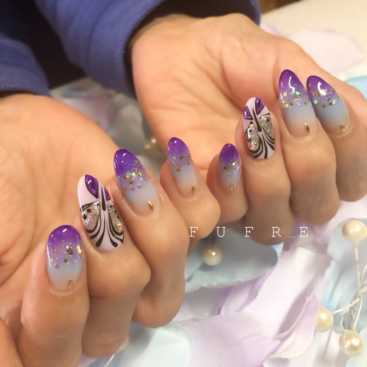 秋 冬 オールシーズン ハンド グラデーション Nail Salon Fufreのネイルデザイン No ネイルブック