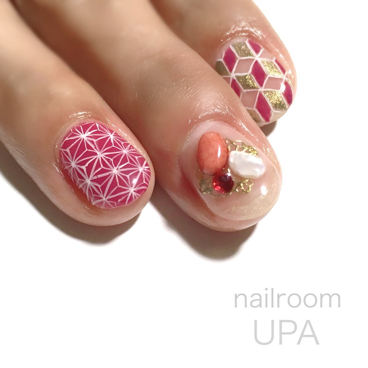 オールシーズン お正月 成人式 ハンド レトロ Nailroomupaのネイルデザイン No ネイルブック