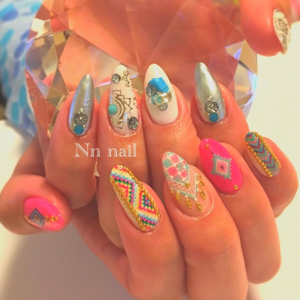 夏 海 ハンド ワンカラー アンティーク Nnnailのネイルデザイン No ネイルブック