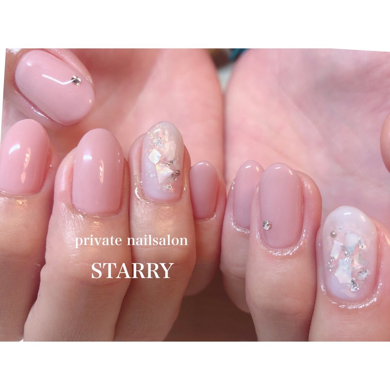 オールシーズン ハンド シンプル ワンカラー シェル Privatenailsalon Starryのネイルデザイン No ネイル ブック