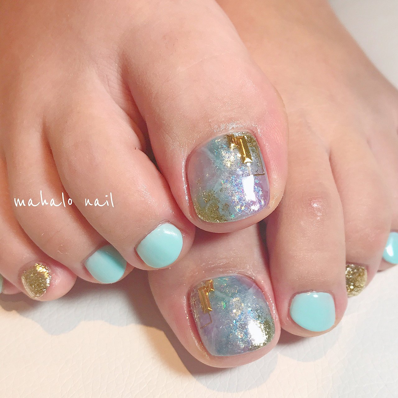 オールシーズン 旅行 海 リゾート フット Mahalo Nailのネイルデザイン No ネイルブック