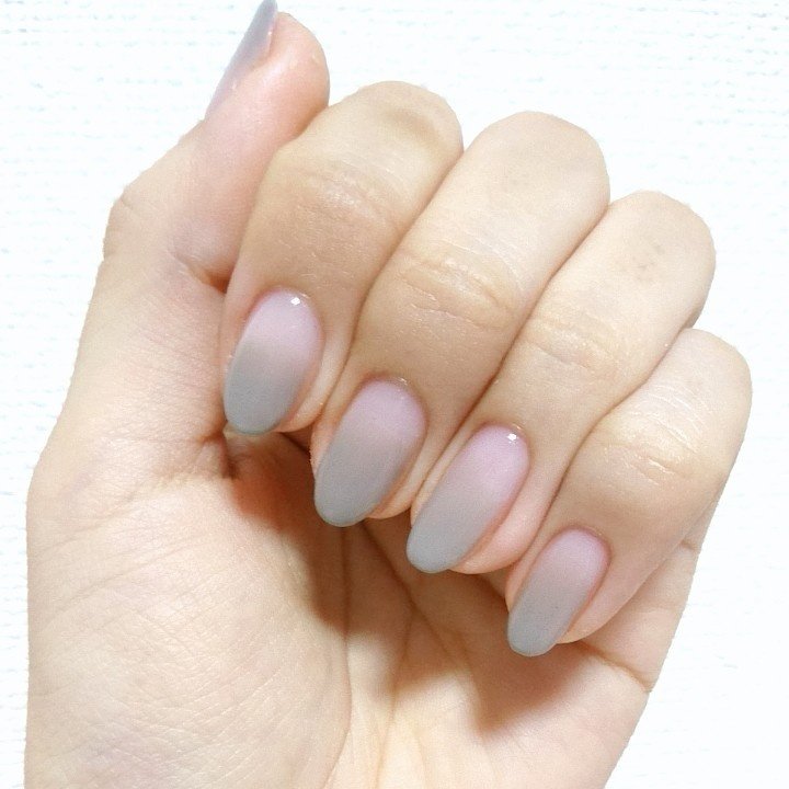 秋 冬 グレー ジェル セルフネイル ろなのネイルデザイン No ネイルブック
