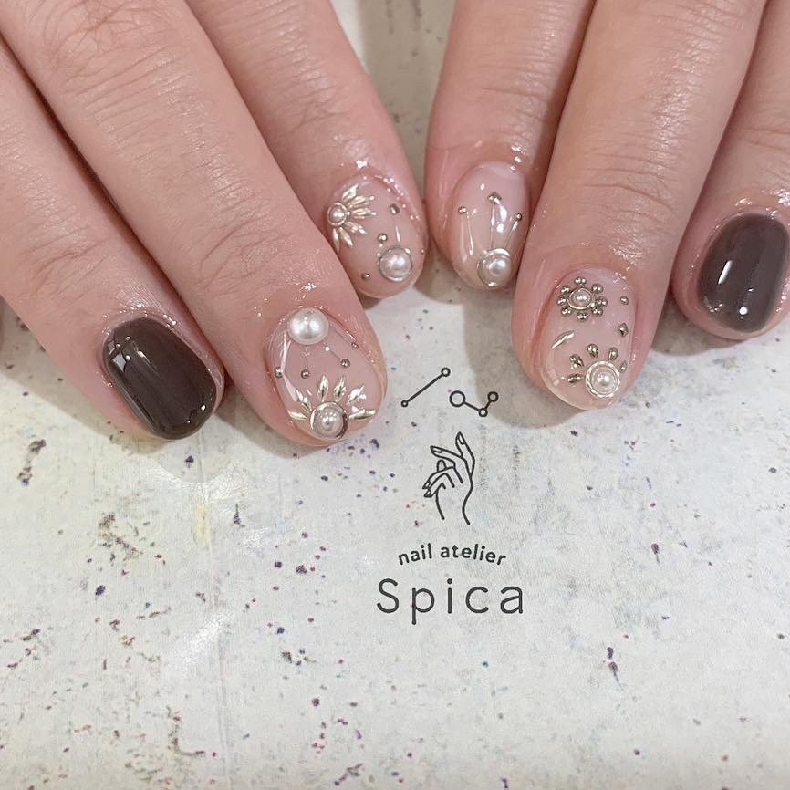 ハンド ショート クリア ブラック ジェル 松本市ネイルサロンnail Atelier Spica ネイルアトリエスピカ のネイル デザイン No ネイルブック