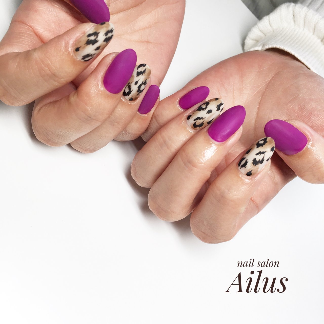 秋 冬 ハンド ワンカラー マット Nail Salon Ailusのネイルデザイン No ネイルブック