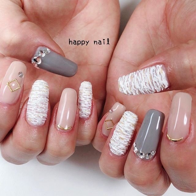 秋 冬 シンプル ワンカラー 3d Happy Nailのネイルデザイン No ネイルブック