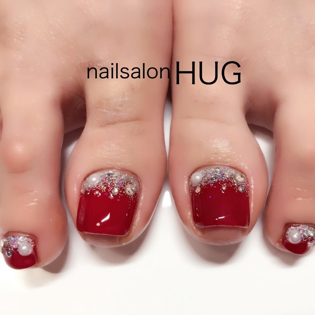 冬 オールシーズン バレンタイン クリスマス フット Nailhugのネイルデザイン No 3692630 ネイルブック