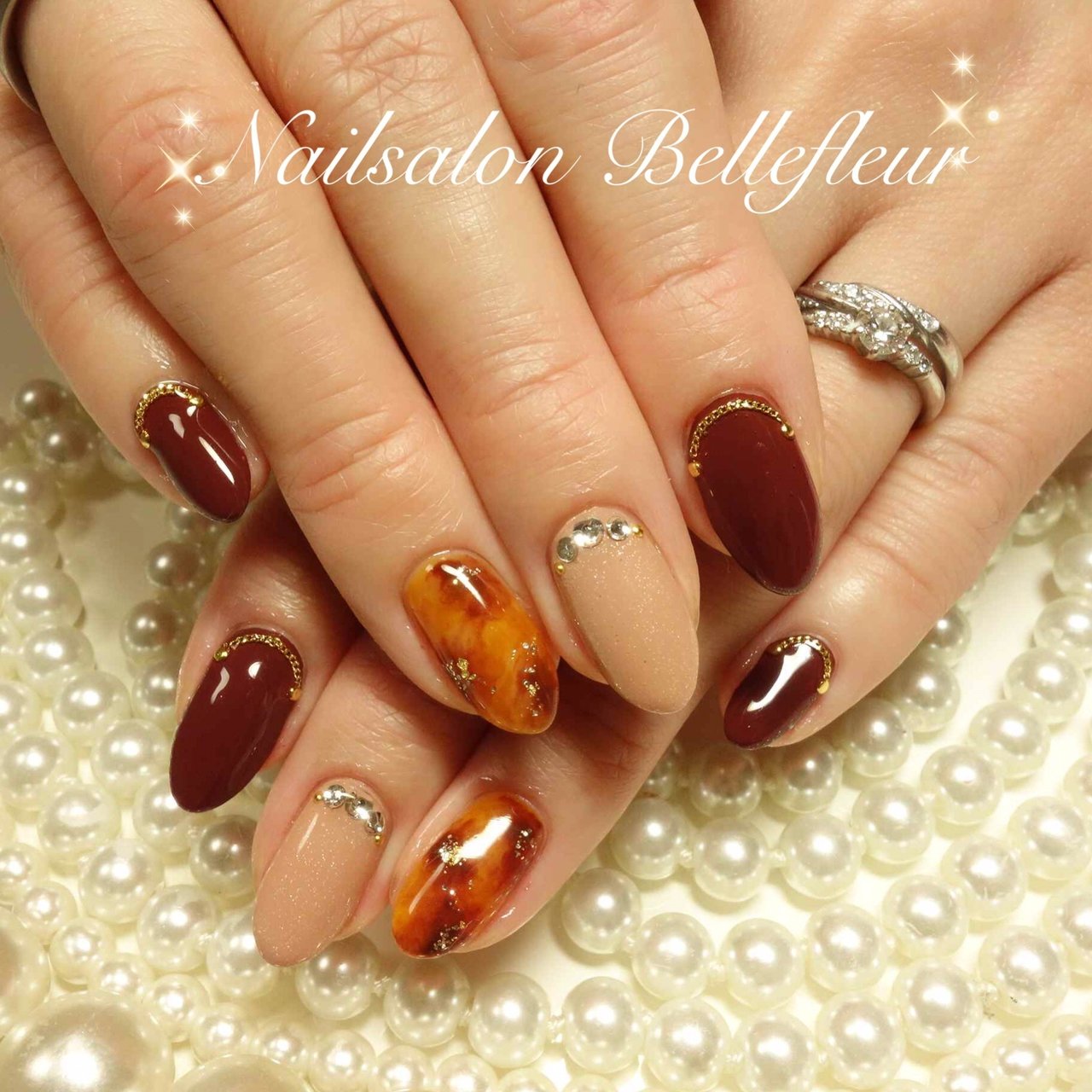 秋 冬 デート 女子会 ハンド Bellefleur0510のネイルデザイン No ネイルブック