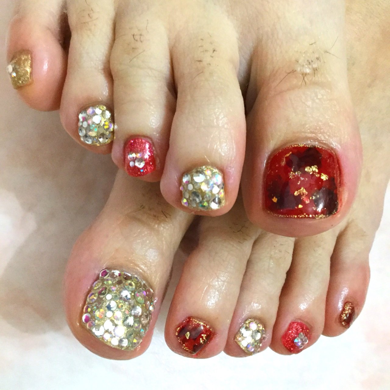 秋 冬 オールシーズン フット タイダイ Nailsalonroseのネイルデザイン No ネイルブック