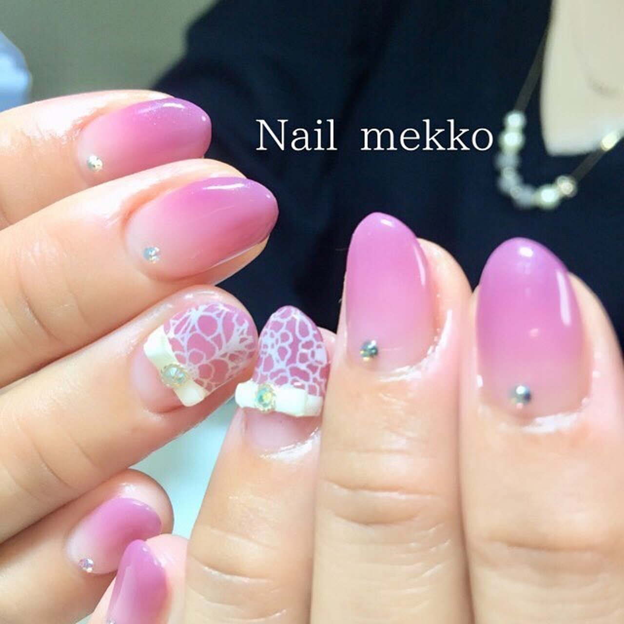 グラデーション フラワー レトロ リボン レース Nail Mekkoのネイルデザイン No ネイルブック