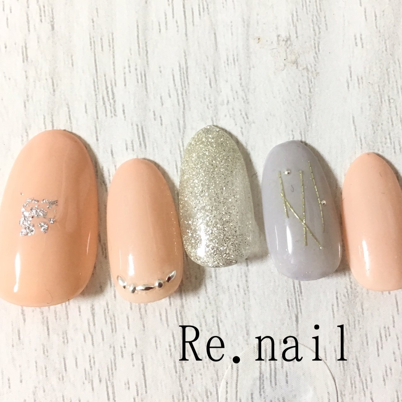 ハンド シンプル ミディアム ベージュ グレージュ Re Nail リーネイル 天神店 博多店のネイルデザイン No ネイルブック