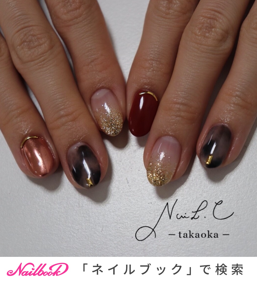 秋 冬 お正月 成人式 ハンド Nail C Takaokaのネイルデザイン No ネイルブック
