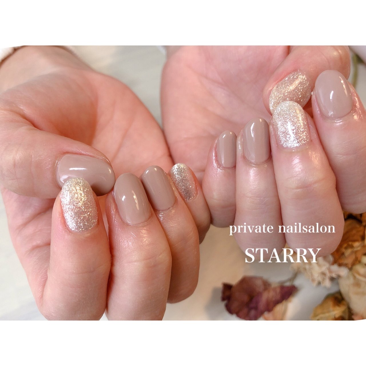 オールシーズン ハンド シンプル ラメ ワンカラー Privatenailsalon Starryのネイルデザイン No ネイル ブック