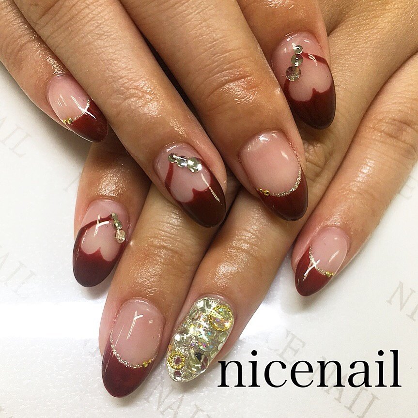 オールシーズン バレンタイン ハンド フレンチ ハート Nail Ichikawaのネイルデザイン No ネイルブック