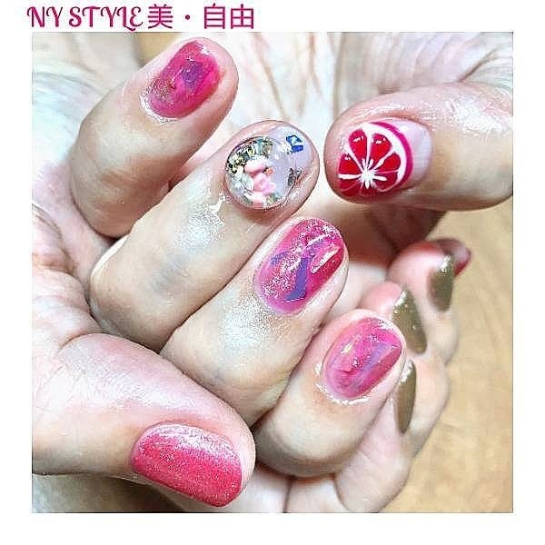 夏 秋 パーティー デート ハンド Ny Style 美 自由のネイルデザイン No ネイルブック