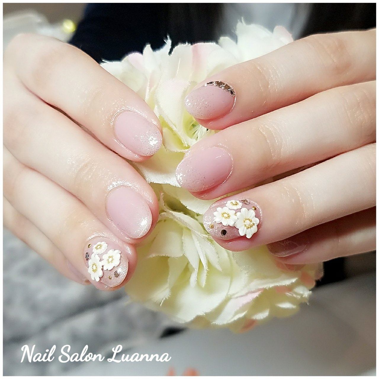 オールシーズン ブライダル デート ハンド ワンカラー Luanna Nailのネイルデザイン No ネイルブック