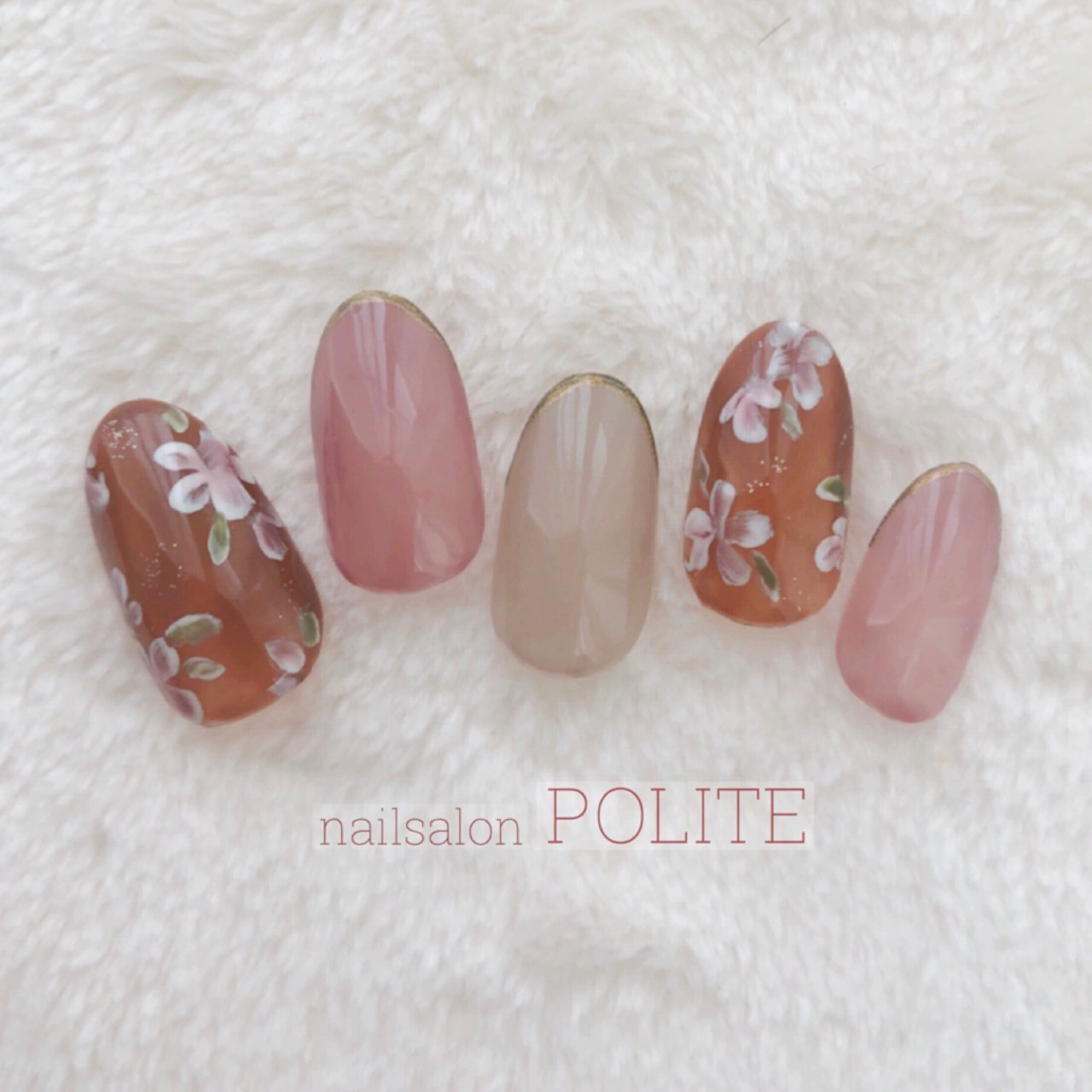 秋 冬 オールシーズン ハンド フレンチ Nailsalon Politeのネイルデザイン No ネイルブック